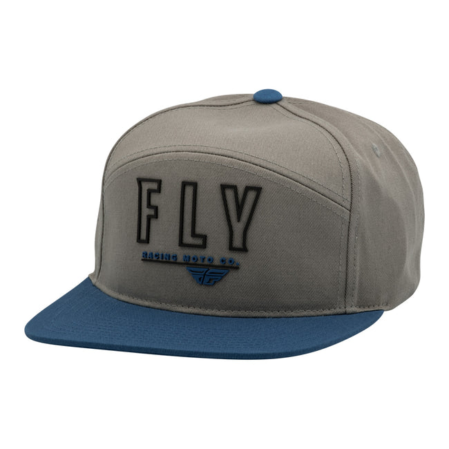 Fly Racing Skyline Snapback Hat-Light Grey/Blue - 1