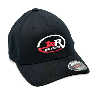 J&R Bicycles Logo V-Flex Hat-Black-Adult