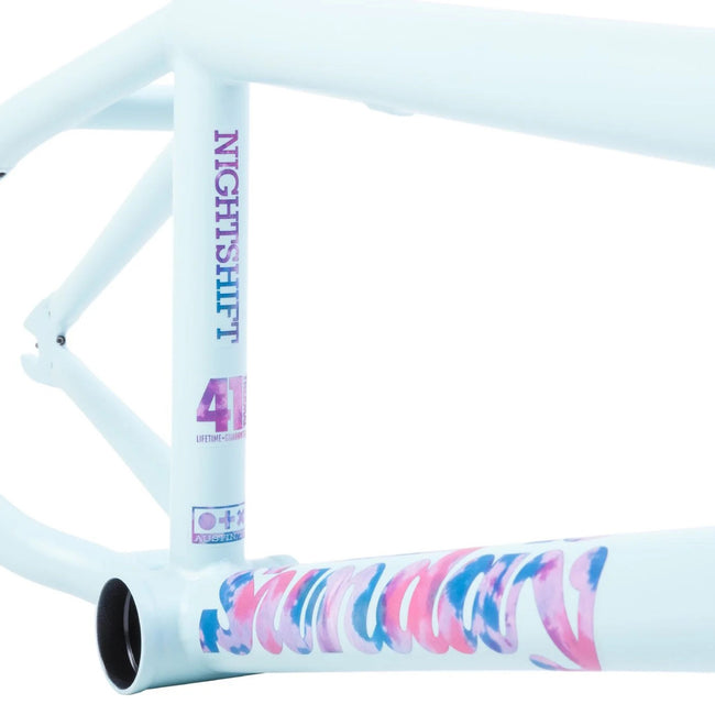 Sunday Nightshift BMX Freestyle Frame-Matte Sky Blue with Tie Dye Sticker - 3