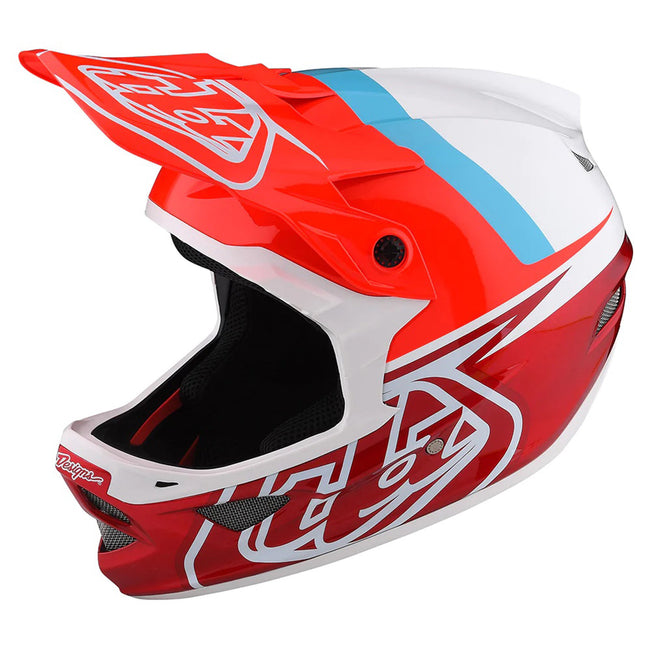 Troy Lee Designs D3 Fiberlite BMX Race Helmet-Slant Red - 7