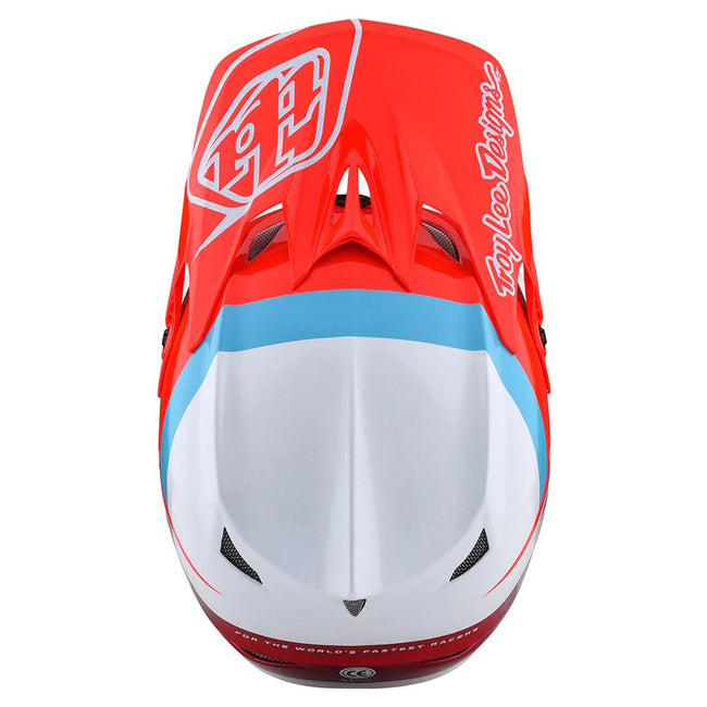 Troy Lee Designs D3 Fiberlite BMX Race Helmet-Slant Red - 8