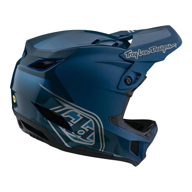 Troy Lee Designs D4 Polyacrylite MIPS BMX Race Helmet-Shadow Blue - 3