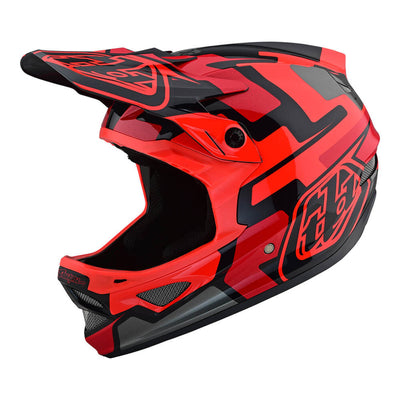 Troy Lee Designs D3 FIberlite Speedcode Helmet-Red