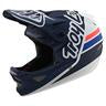 Troy Lee Designs D3 Fiberlite BMX Race Helmet-Silhouette Navy/White