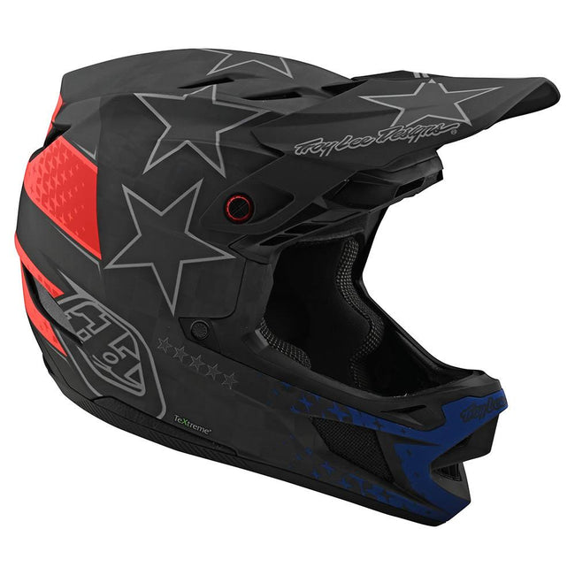 Troy Lee Designs D4 Carbon Freedom 2 MIPS BMX Race Helmet-Black/Red - 4