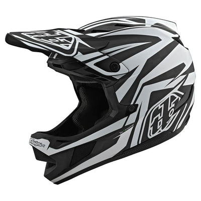 Troy Lee Designs D4 Carbon MIPS BMX Race Helmet-Slash Black/White