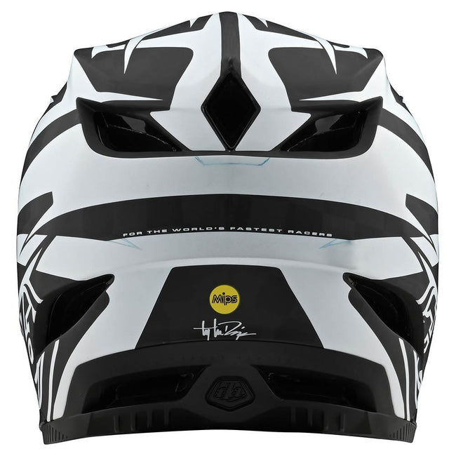 Troy Lee Designs D4 Carbon MIPS BMX Race Helmet-Slash Black/White - 3