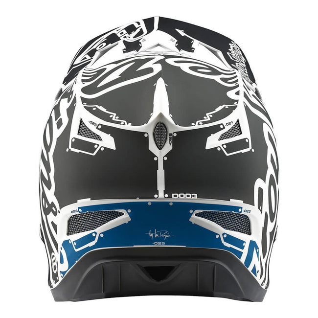 Troy Lee D3 Fiberlite Helmet-Factory-White/Gray - 3