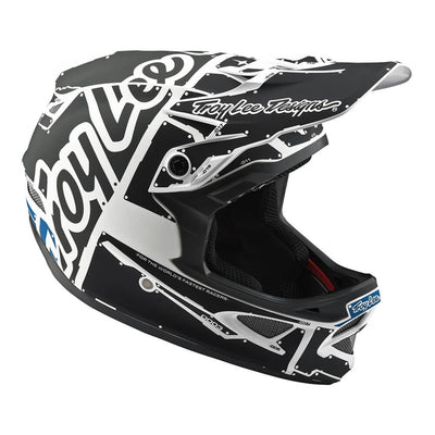 Troy Lee D3 Fiberlite Helmet-Factory-White/Gray