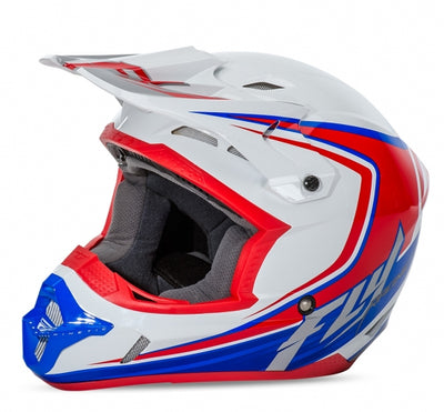 Fly Racing 2016 Kinetic Fullspeed Helmet-White/Red/Blue-X-Small