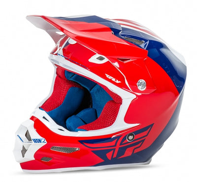 Fly Racing 2016 F2 Carbon Pure Helmet-Red/Blue/White-Medium