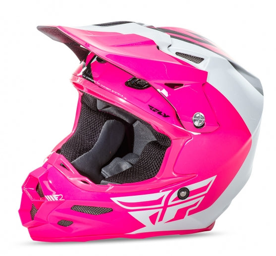 Fly Racing 2016 F2 Carbon Pure Helmet-Pink/White/Black-Small - 1