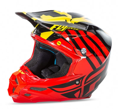 Fly Racing 2016 F2 Carbon MIPS Zoom Helmet-Red/Black/Yellow-Small