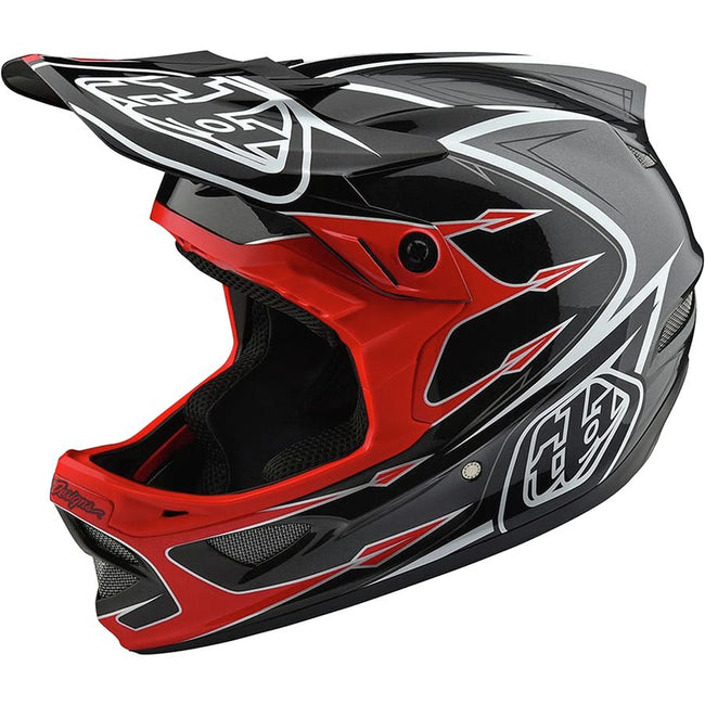 Troy Lee D3 Composite Helmet-Corona-Red/Gray - 2