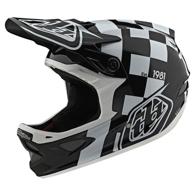 Troy Lee Designs D3 Fiberlite BMX Race Helmet-Raceshop White/Black