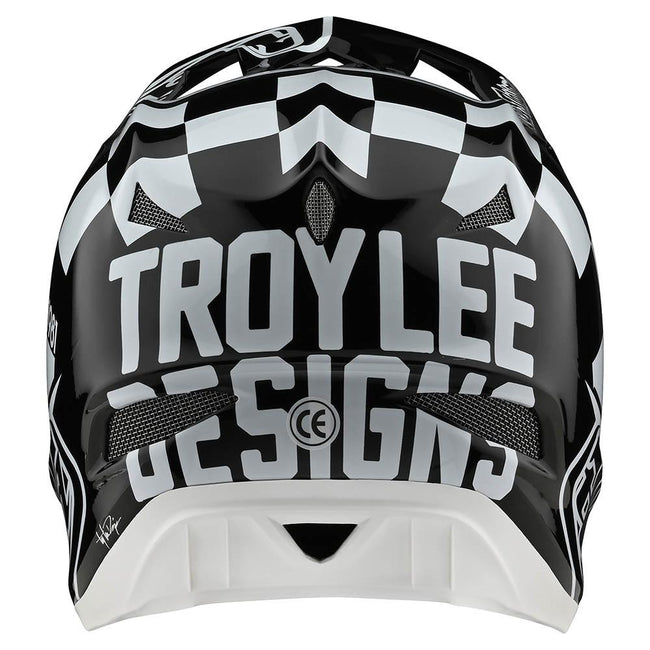 Troy Lee Designs D3 Fiberlite BMX Race Helmet-Raceshop White/Black - 3