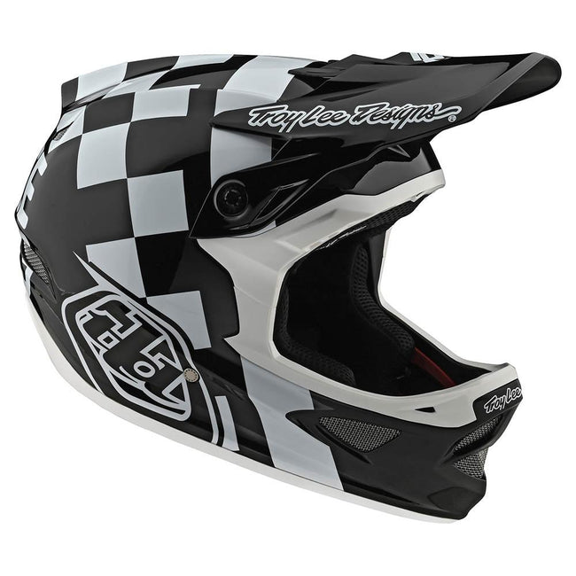 Troy Lee Designs D3 Fiberlite BMX Race Helmet-Raceshop White/Black - 4