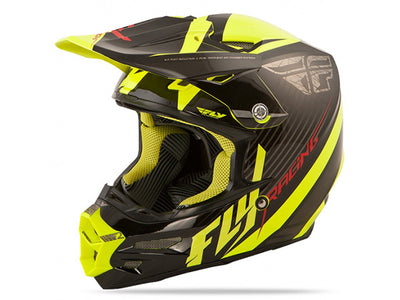 Fly Racing F2 Carbon Fastback Helmet-Black/Hi-Vis