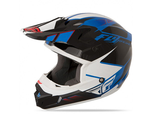 Fly Racing Kinetic Impulse Helmet-Blue/Black/Orange - 1