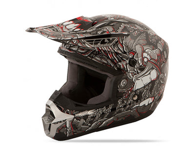 Fly Racing Kinetic Jungle Helmet-Gray/Red