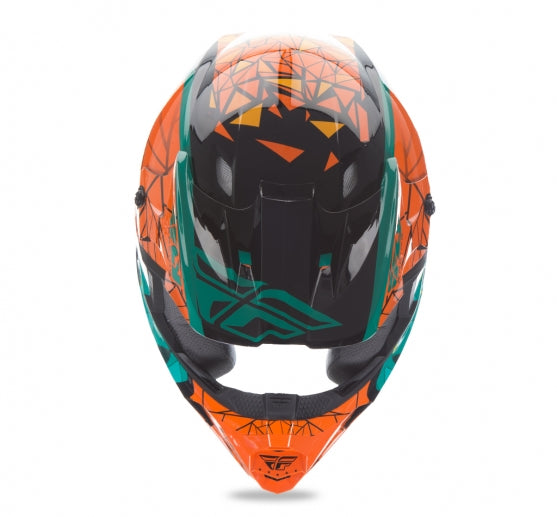 Fly 2017 Kinetic Crux Helmet-Teal/Orange/Black - 4