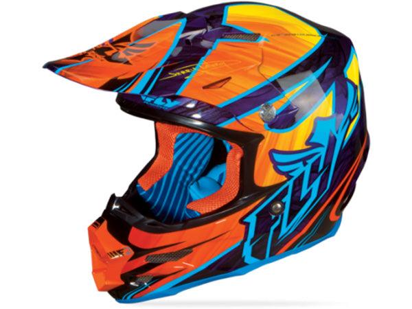 Fly Racing F2 Carbon Acetylene Helmet-Orange/Purple - 1