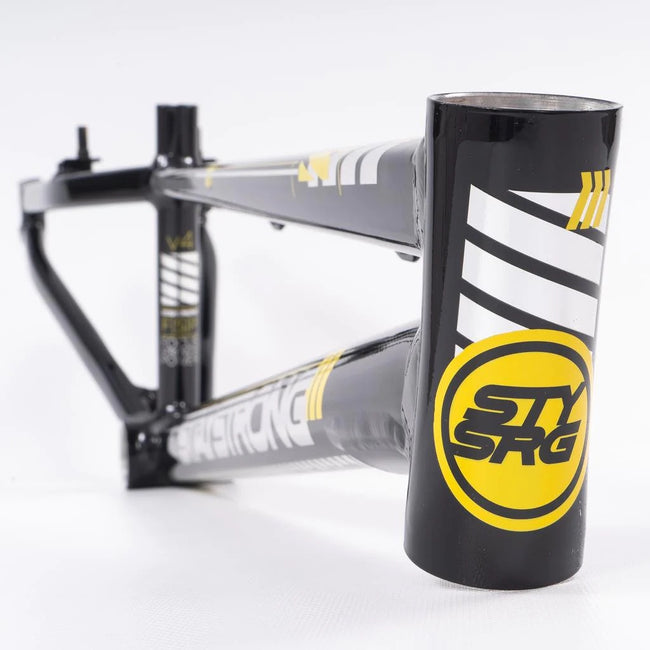 Stay Strong For Life V4 Alloy BMX Race Frame-Black/Silver - 2