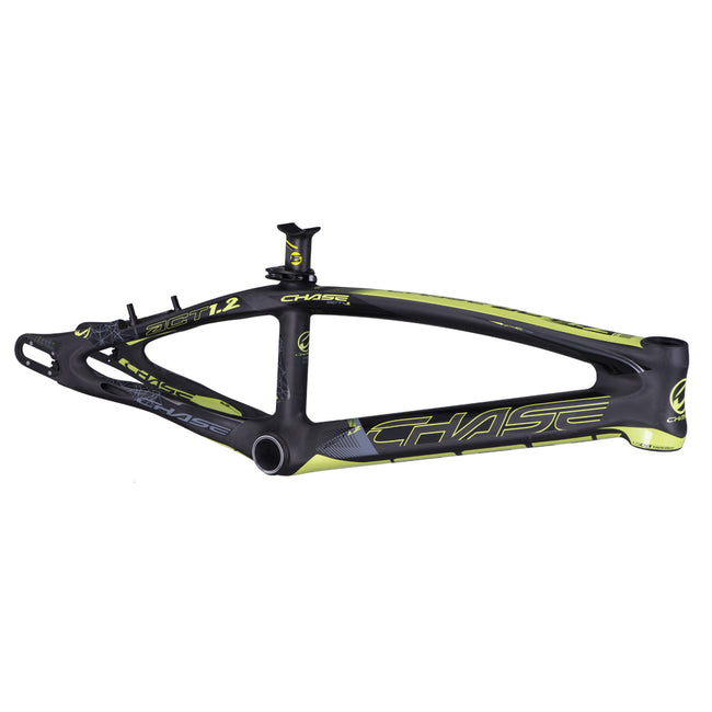 Chase ACT 1.2 Carbon BMX Race Frame-Black/Neon Yellow - 1