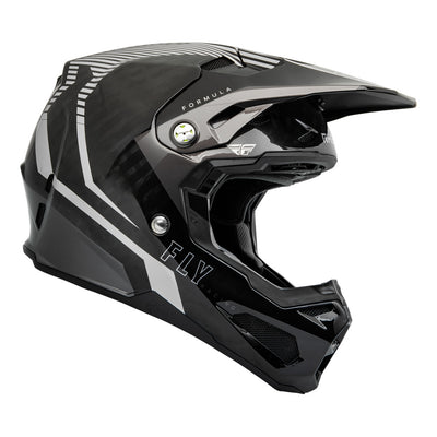 Fly Racing Formula Carbon Tracer BMX Race Helmet-Silver/Black