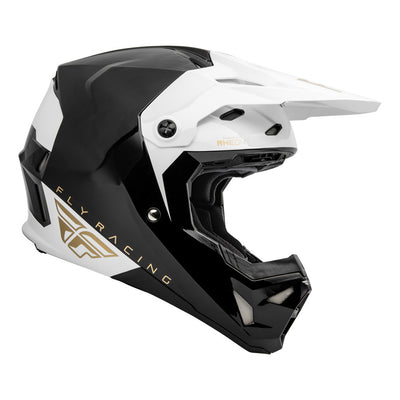 Fly Racing Formula CP Slant BMX Race Helmet-Black/White/Gold