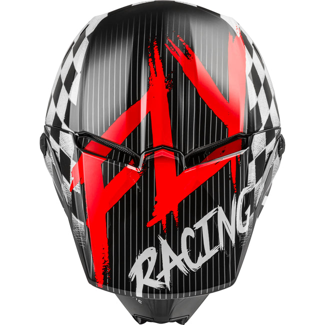 Fly Racing Kinetic Sketch BMX Race Helmet-Red/Black/Grey - 4