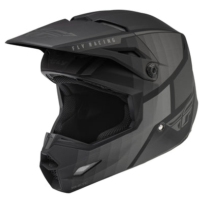 Fly Racing 2022 Kinetic Drift BMX Race Helmet-Matte Black/Charcoal