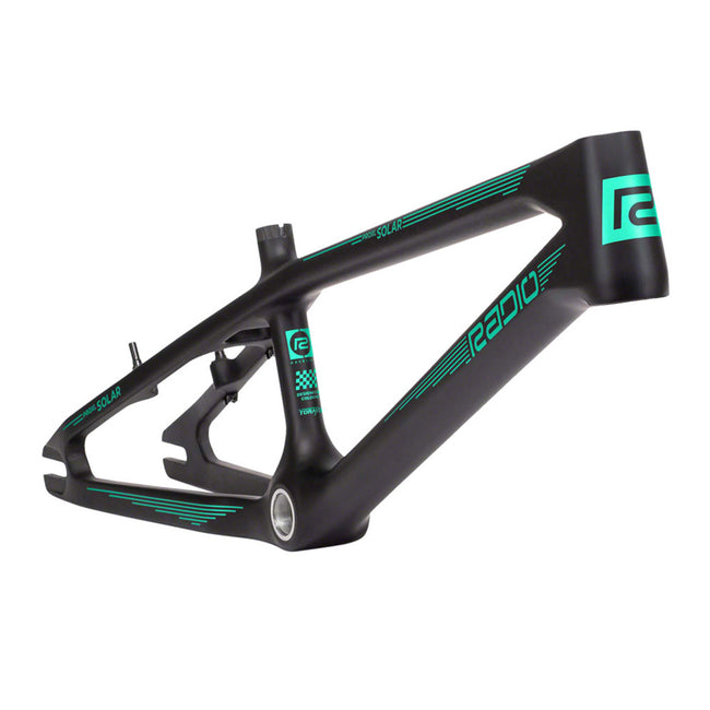 Radio Solar Carbon BMX Race Frame-Black/Teal - 6