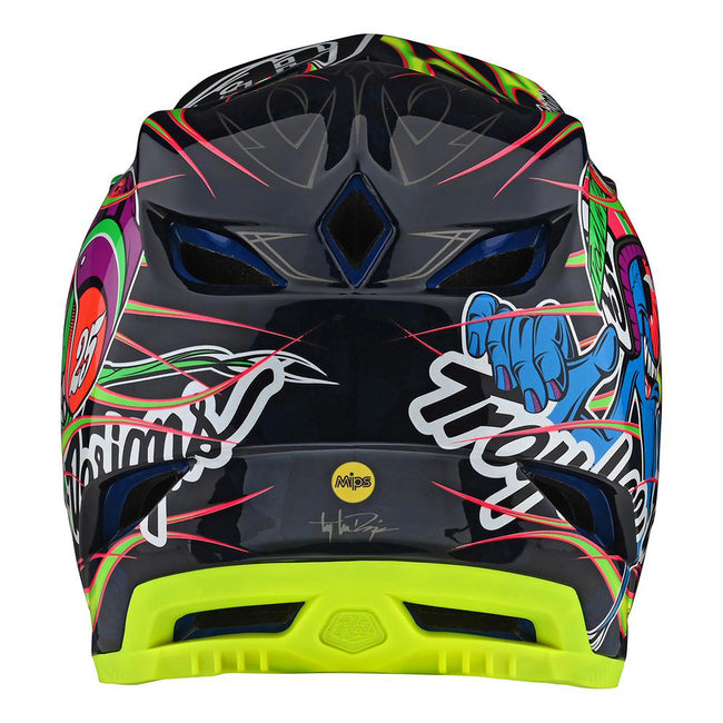 Troy Lee Designs D4 Carbon MIPS BMX Race Helmet-Eyeball Flo Yellow - 3