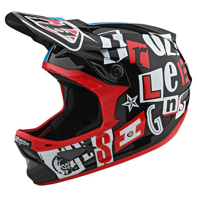 Troy Lee Designs D3 Fiberlite Anarchy BMX Race Helmet-Black