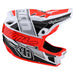 Troy Lee Designs D4 MIPS Team SRAM BMX Race Helmet-White/Glo Red - 4