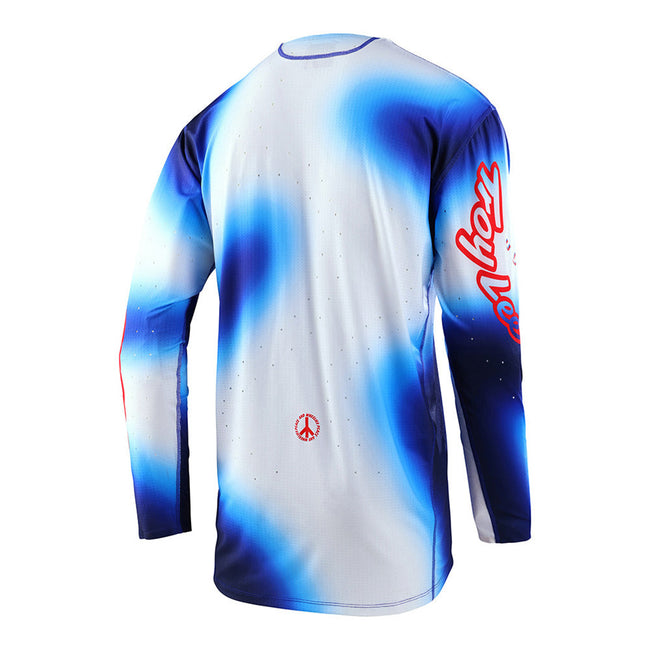 Troy Lee Designs Sprint Ultra BMX Race Jersey-Lucid White/Blue - 2