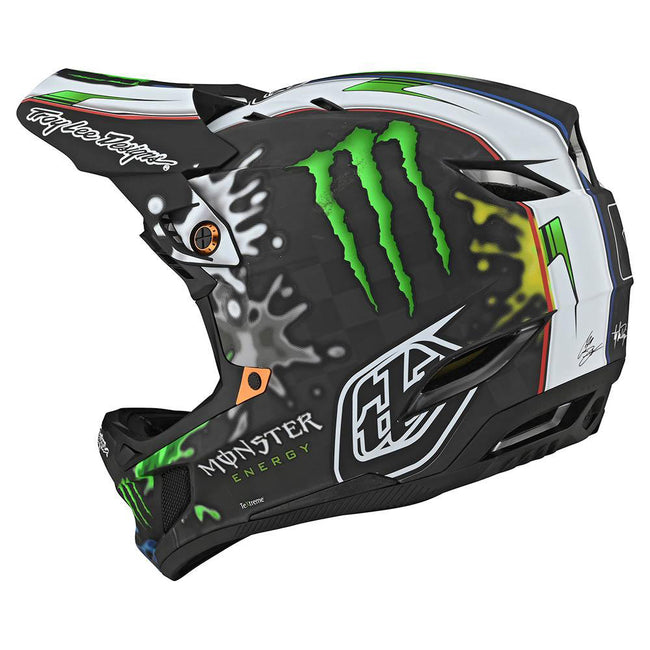 Troy Lee Designs D4 Carbon MIPS Monster Zink BMX Race Helmet-Black - 2