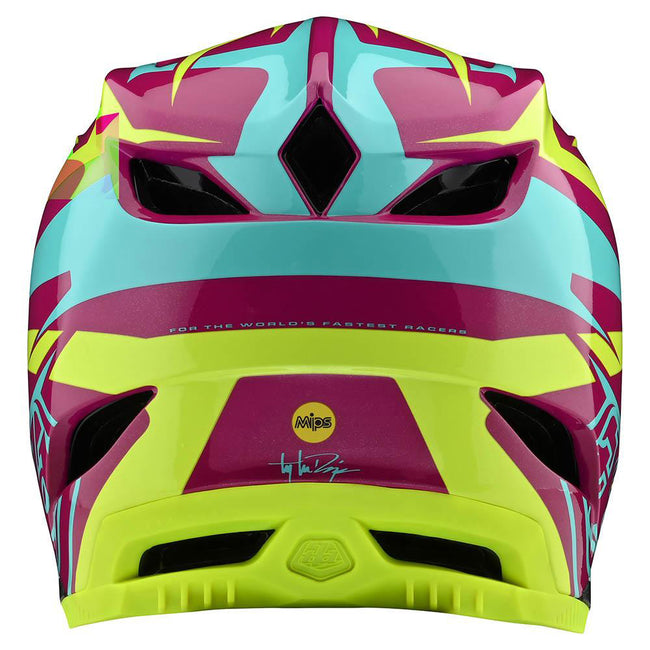 Troy Lee Designs D4 MIPS BMX Race Helmet-Slash Purple/Yellow - 3