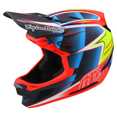 Troy Lee Designs D4 Carbon Lines BMX Race Helmet-Black/Red