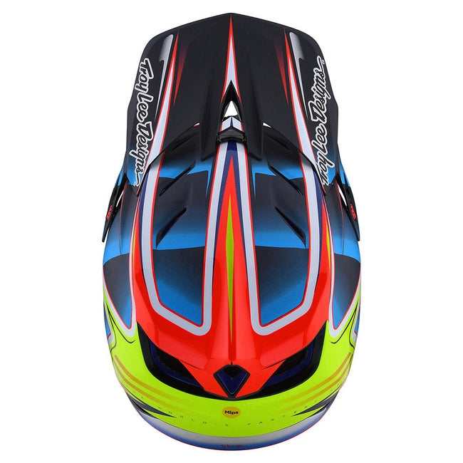 Troy Lee Designs D4 Carbon Lines BMX Race Helmet-Black/Red - 5