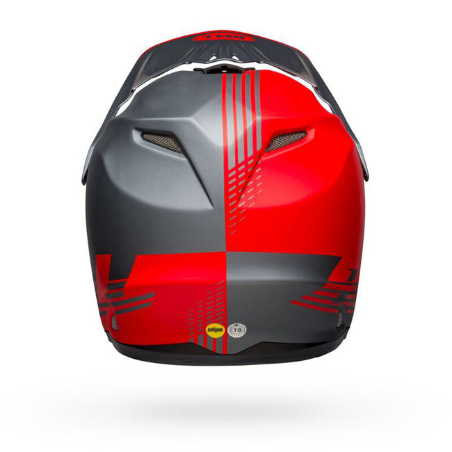 Bell Full-9 Fusion MIPS BMX Race Helmet-Louver Matte Gray/Red - 5