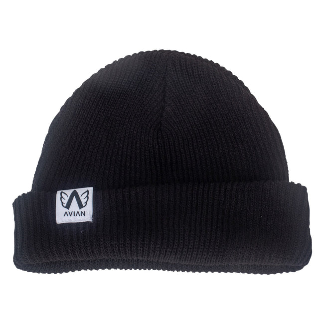 Avian Knit Beanie-Black - 1