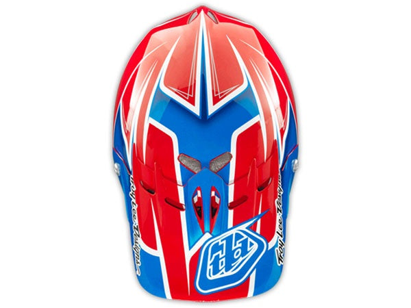 Troy Lee 2014 D2 Turbo Composite Helmet-Red/White/Blue - 6