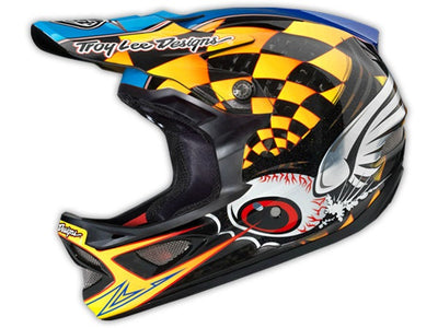 Troy Lee 2014 D3 Finish Line Carbon Helmet-Yellow