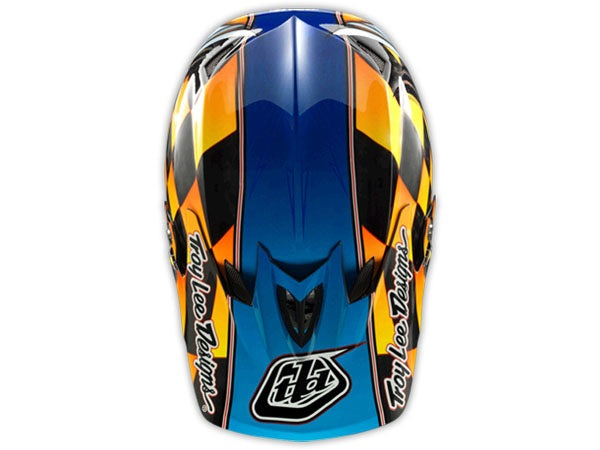 Troy Lee 2014 D3 Finish Line Carbon Helmet-Yellow - 6