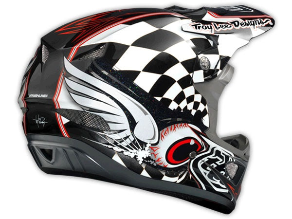 Troy Lee 2014 D3 Finish Line Composite Helmet-Black - 3