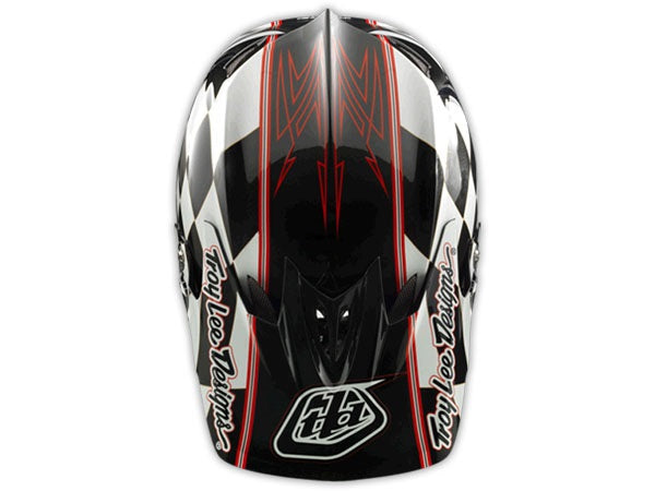 Troy Lee 2014 D3 Finish Line Composite Helmet-Black - 6