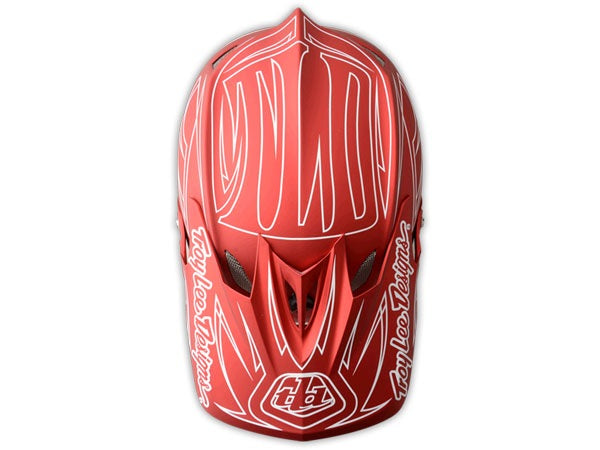 Troy Lee 2014 D3 Pinstripe II Composite Helmet-Red - 6