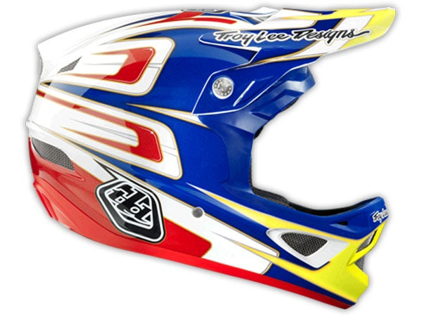 Troy Lee 2014 D3 Speed Composite Helmet-Blue/White - 4